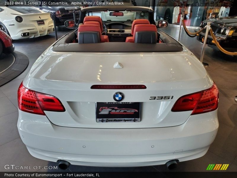 Alpine White / Coral Red/Black 2012 BMW 3 Series 335i Convertible