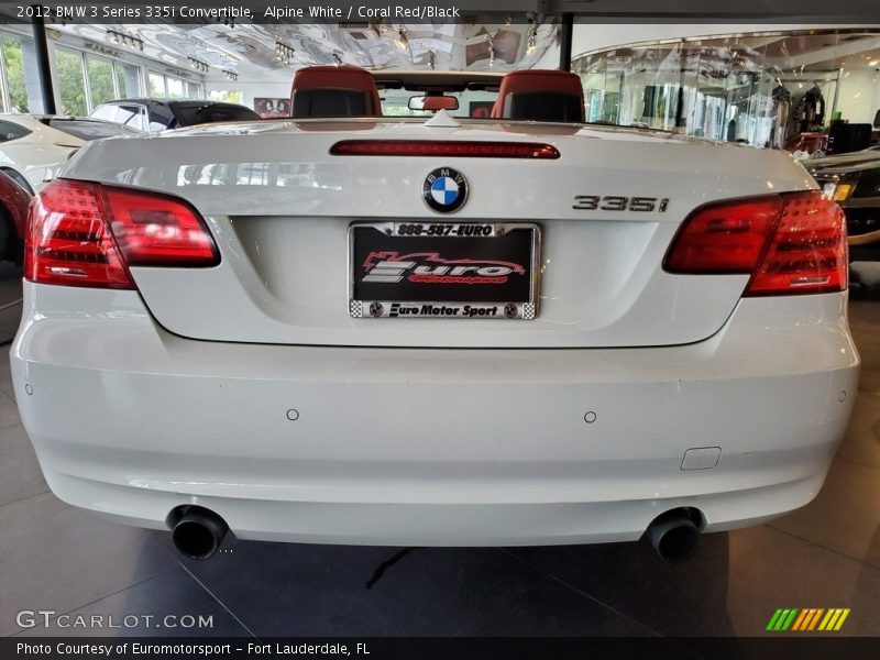 Alpine White / Coral Red/Black 2012 BMW 3 Series 335i Convertible