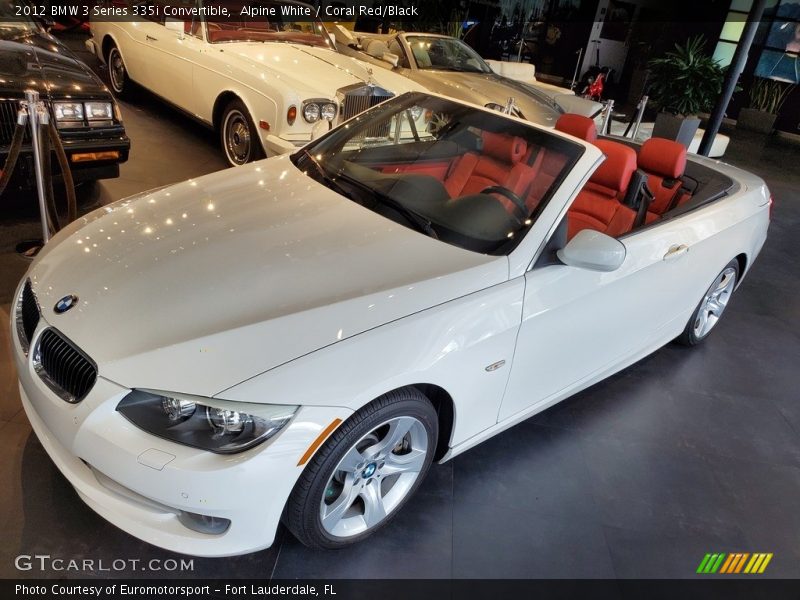 Alpine White / Coral Red/Black 2012 BMW 3 Series 335i Convertible