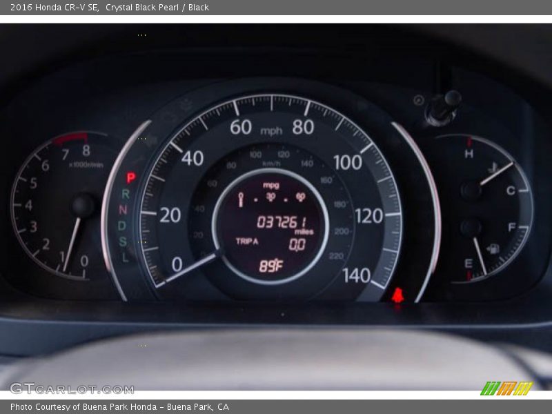 Crystal Black Pearl / Black 2016 Honda CR-V SE