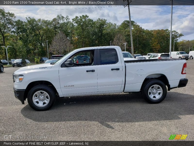 Bright White / Black/Diesel Gray 2020 Ram 1500 Tradesman Quad Cab 4x4