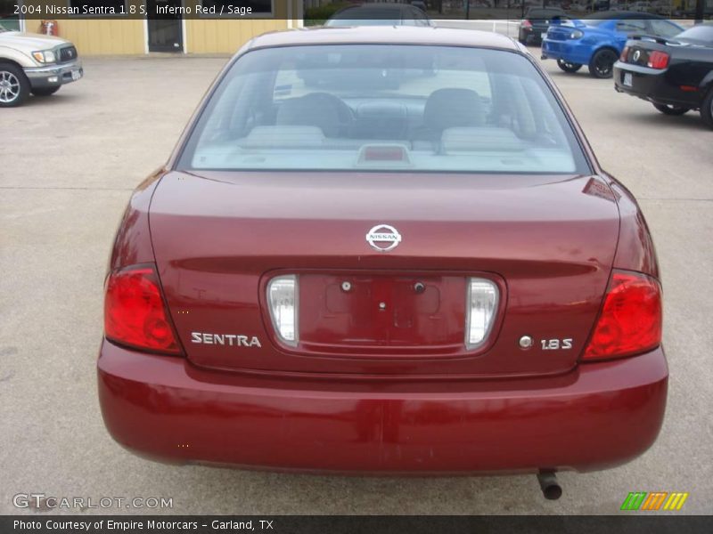 Inferno Red / Sage 2004 Nissan Sentra 1.8 S