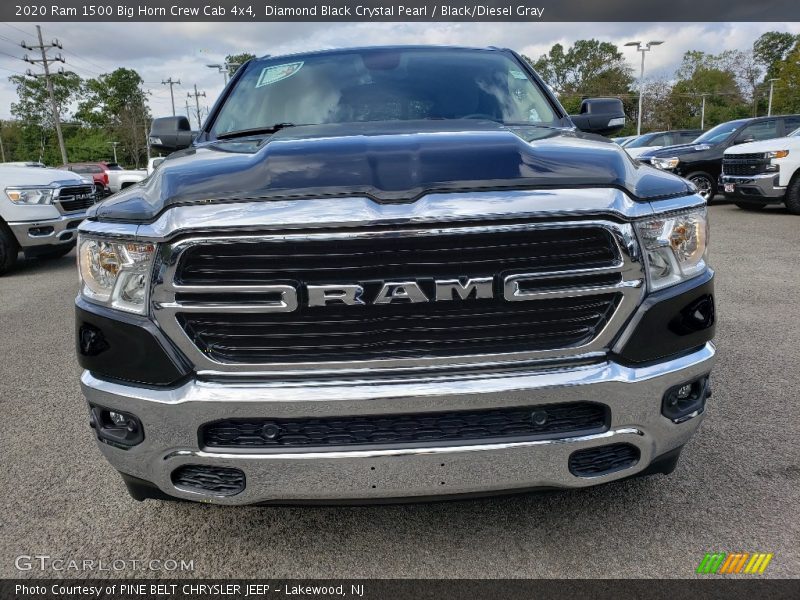 Diamond Black Crystal Pearl / Black/Diesel Gray 2020 Ram 1500 Big Horn Crew Cab 4x4