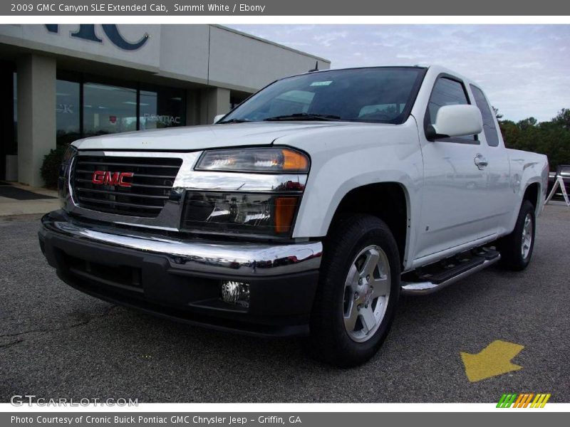 Summit White / Ebony 2009 GMC Canyon SLE Extended Cab