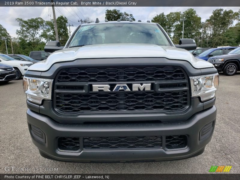 Bright White / Black/Diesel Gray 2019 Ram 3500 Tradesman Regular Cab
