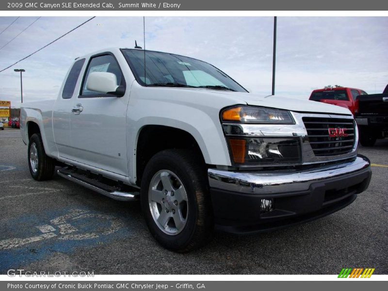 Summit White / Ebony 2009 GMC Canyon SLE Extended Cab