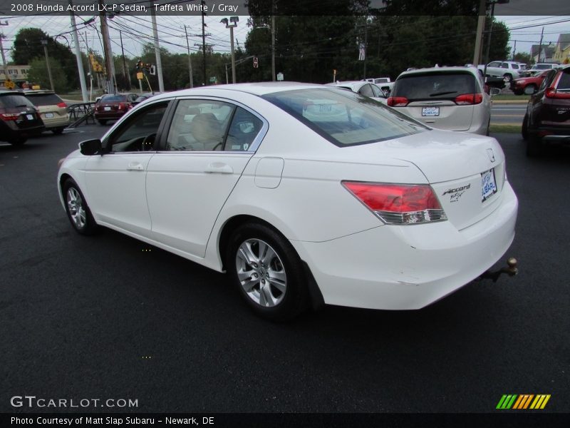 Taffeta White / Gray 2008 Honda Accord LX-P Sedan