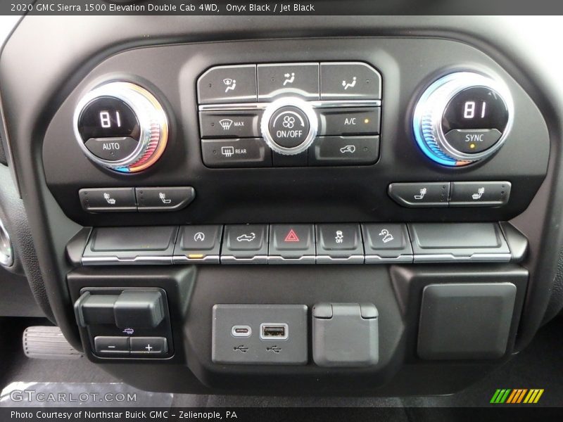 Controls of 2020 Sierra 1500 Elevation Double Cab 4WD