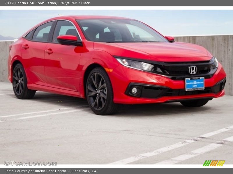 Rallye Red / Black 2019 Honda Civic Sport Sedan