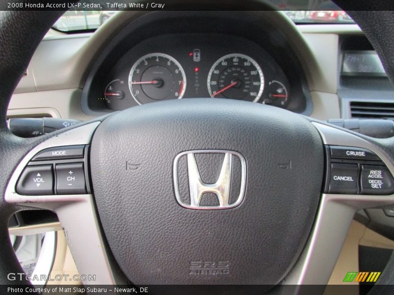 Taffeta White / Gray 2008 Honda Accord LX-P Sedan