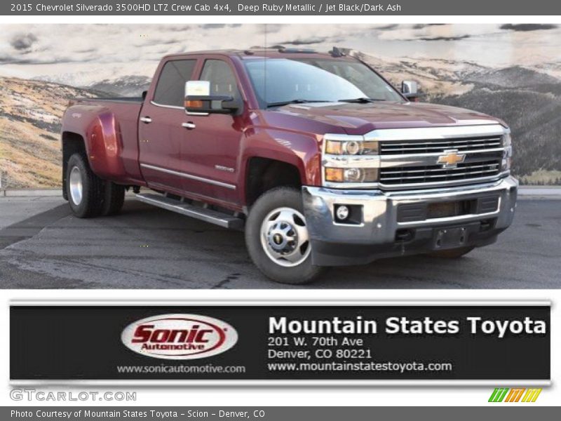 Deep Ruby Metallic / Jet Black/Dark Ash 2015 Chevrolet Silverado 3500HD LTZ Crew Cab 4x4