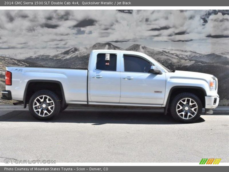 Quicksilver Metallic / Jet Black 2014 GMC Sierra 1500 SLT Double Cab 4x4
