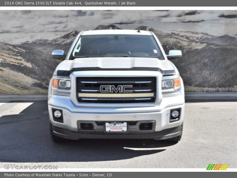 Quicksilver Metallic / Jet Black 2014 GMC Sierra 1500 SLT Double Cab 4x4