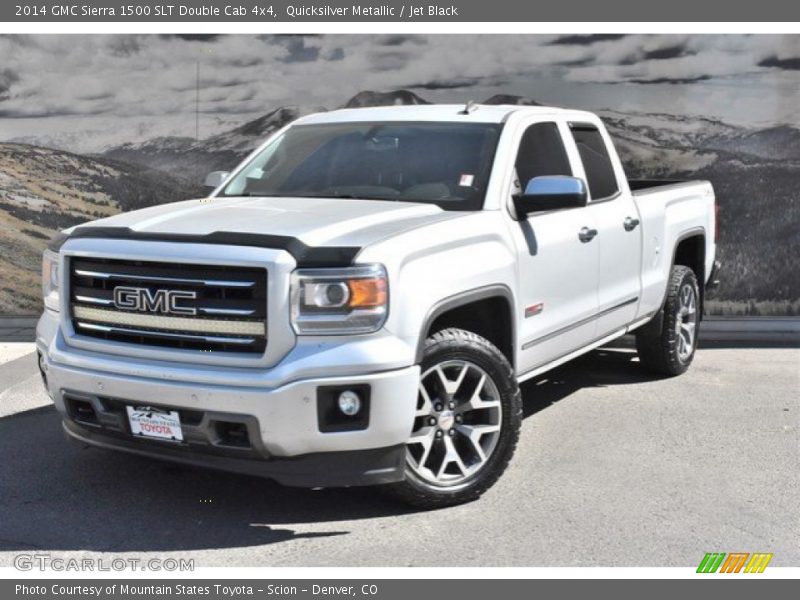 Quicksilver Metallic / Jet Black 2014 GMC Sierra 1500 SLT Double Cab 4x4