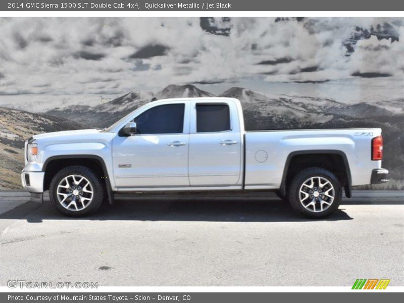 Quicksilver Metallic / Jet Black 2014 GMC Sierra 1500 SLT Double Cab 4x4
