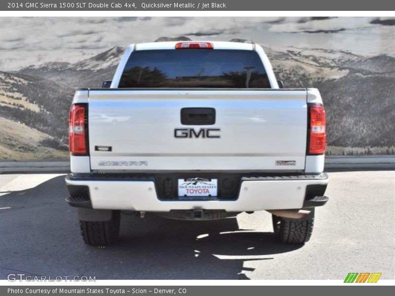 Quicksilver Metallic / Jet Black 2014 GMC Sierra 1500 SLT Double Cab 4x4