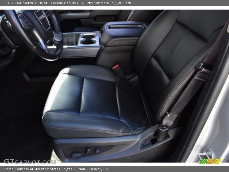 Quicksilver Metallic / Jet Black 2014 GMC Sierra 1500 SLT Double Cab 4x4