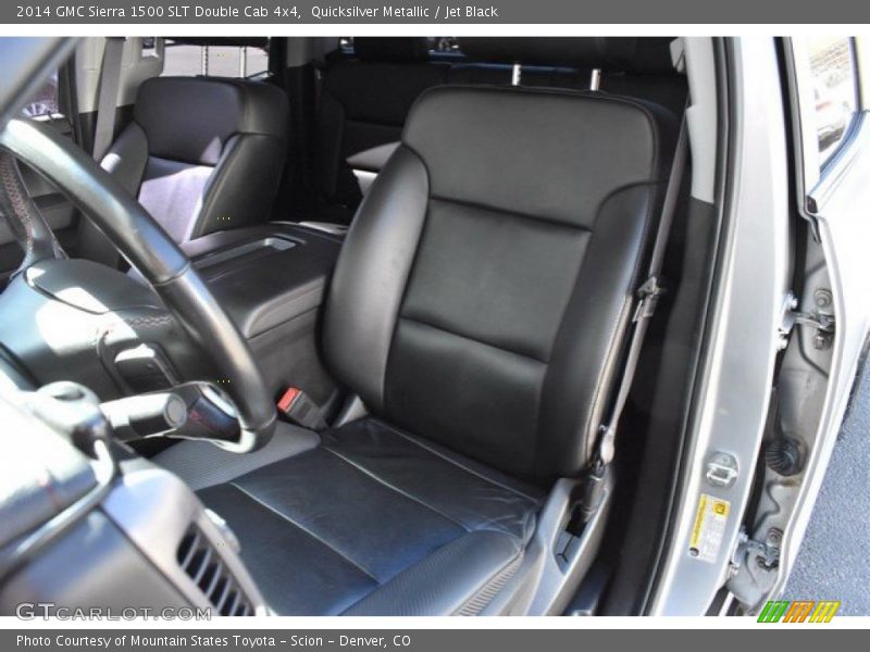 Quicksilver Metallic / Jet Black 2014 GMC Sierra 1500 SLT Double Cab 4x4