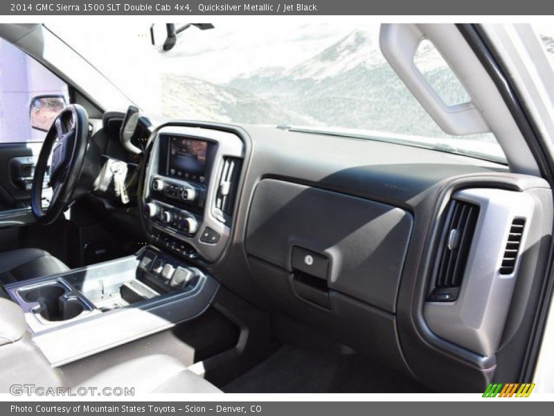 Quicksilver Metallic / Jet Black 2014 GMC Sierra 1500 SLT Double Cab 4x4