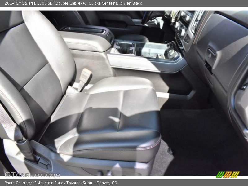 Quicksilver Metallic / Jet Black 2014 GMC Sierra 1500 SLT Double Cab 4x4