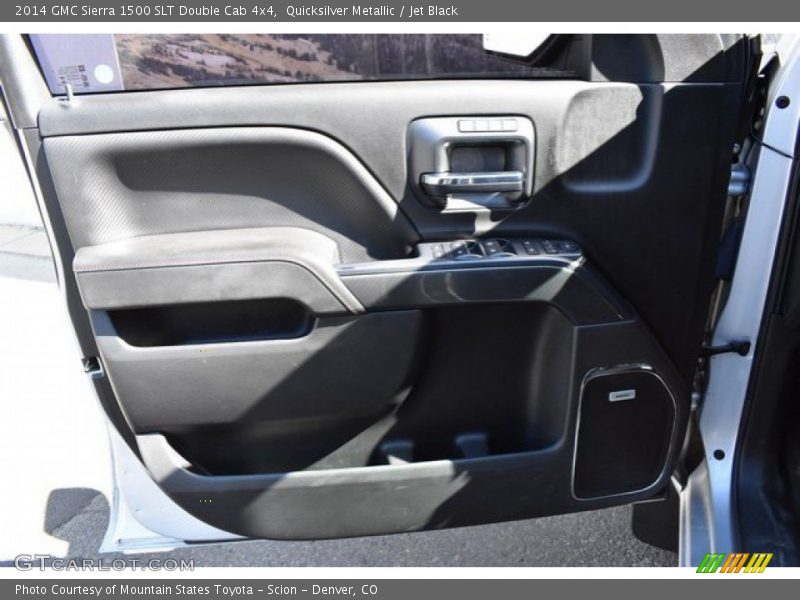 Quicksilver Metallic / Jet Black 2014 GMC Sierra 1500 SLT Double Cab 4x4