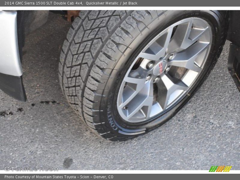 Quicksilver Metallic / Jet Black 2014 GMC Sierra 1500 SLT Double Cab 4x4