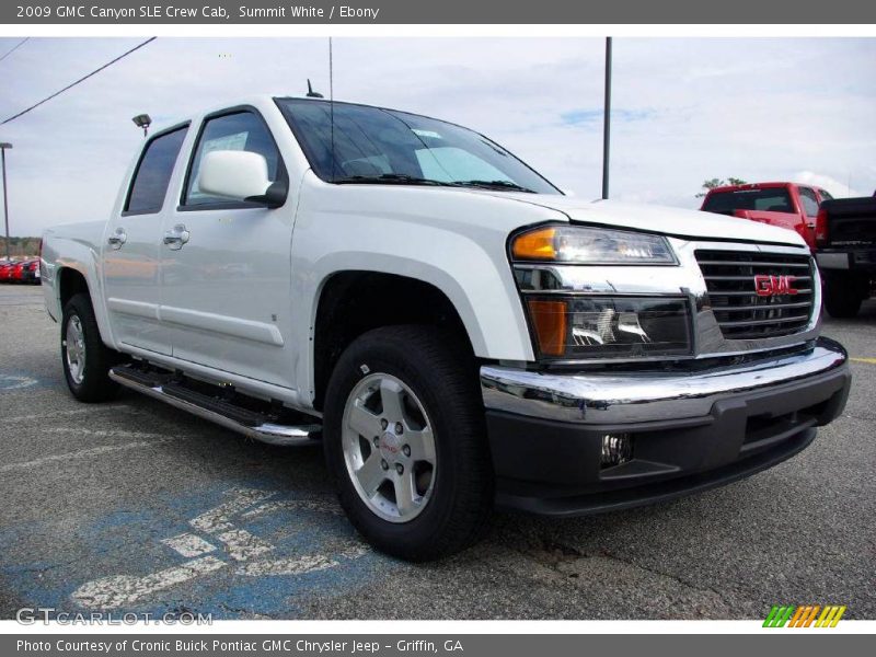 Summit White / Ebony 2009 GMC Canyon SLE Crew Cab