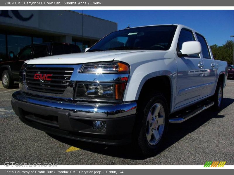 Summit White / Ebony 2009 GMC Canyon SLE Crew Cab