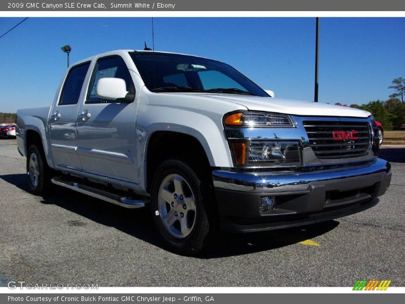 Summit White / Ebony 2009 GMC Canyon SLE Crew Cab