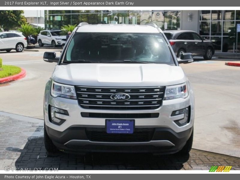 Ingot Silver / Sport Appearance Dark Earth Gray 2017 Ford Explorer XLT