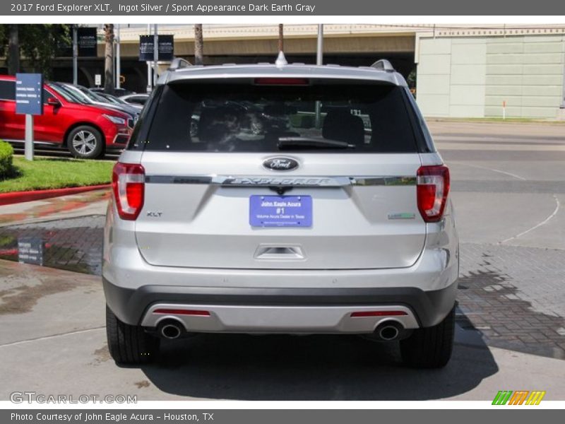 Ingot Silver / Sport Appearance Dark Earth Gray 2017 Ford Explorer XLT