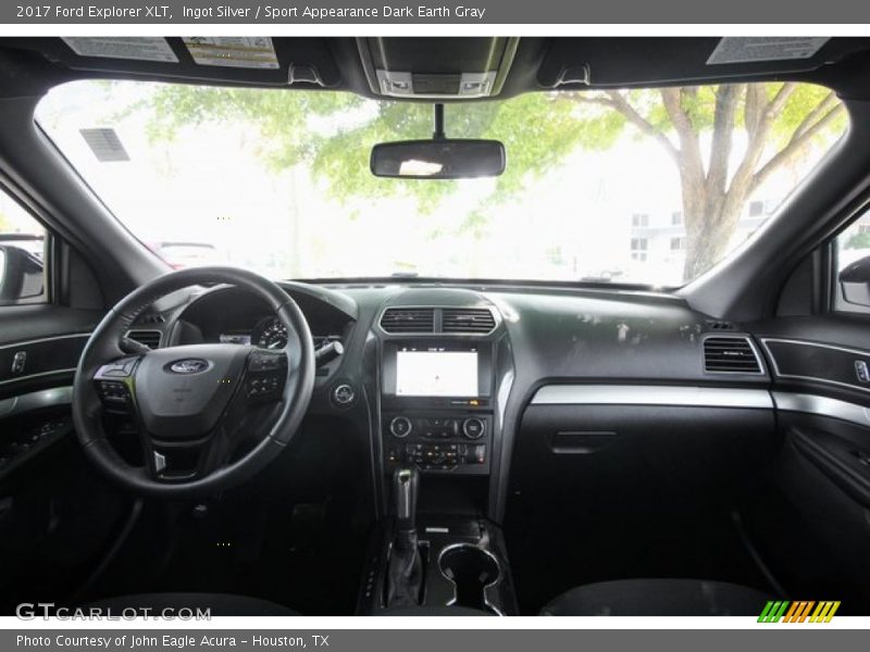 Ingot Silver / Sport Appearance Dark Earth Gray 2017 Ford Explorer XLT