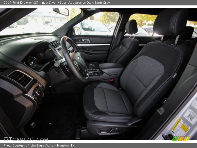 Ingot Silver / Sport Appearance Dark Earth Gray 2017 Ford Explorer XLT