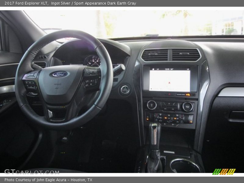 Ingot Silver / Sport Appearance Dark Earth Gray 2017 Ford Explorer XLT