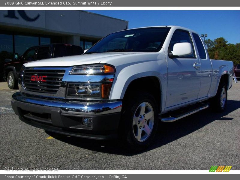 Summit White / Ebony 2009 GMC Canyon SLE Extended Cab