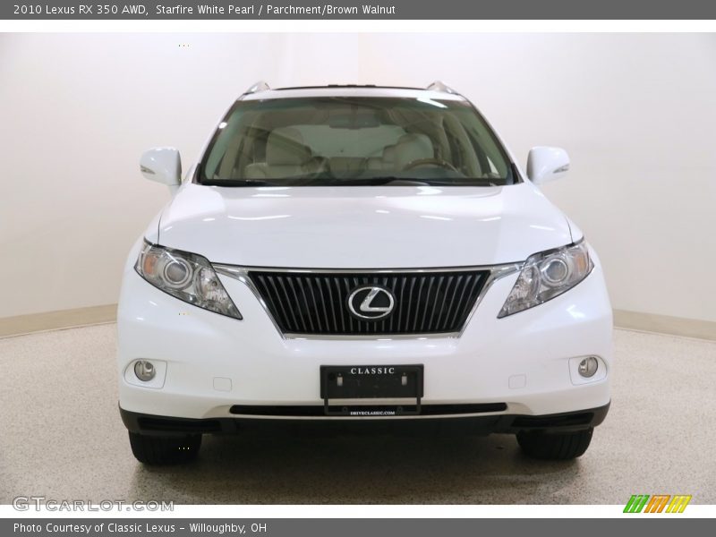 Starfire White Pearl / Parchment/Brown Walnut 2010 Lexus RX 350 AWD