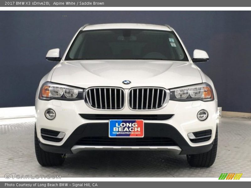 Alpine White / Saddle Brown 2017 BMW X3 sDrive28i
