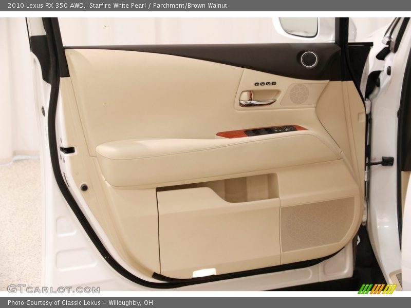 Starfire White Pearl / Parchment/Brown Walnut 2010 Lexus RX 350 AWD