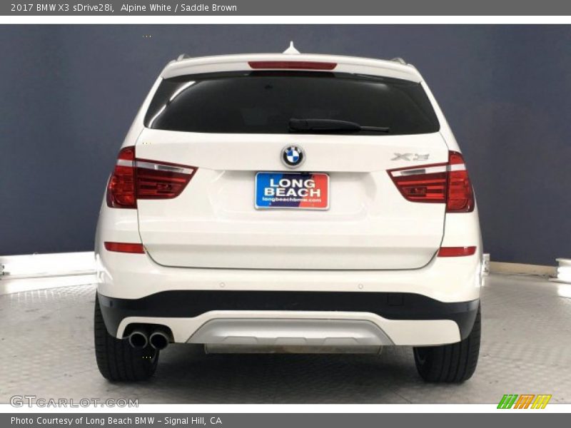 Alpine White / Saddle Brown 2017 BMW X3 sDrive28i