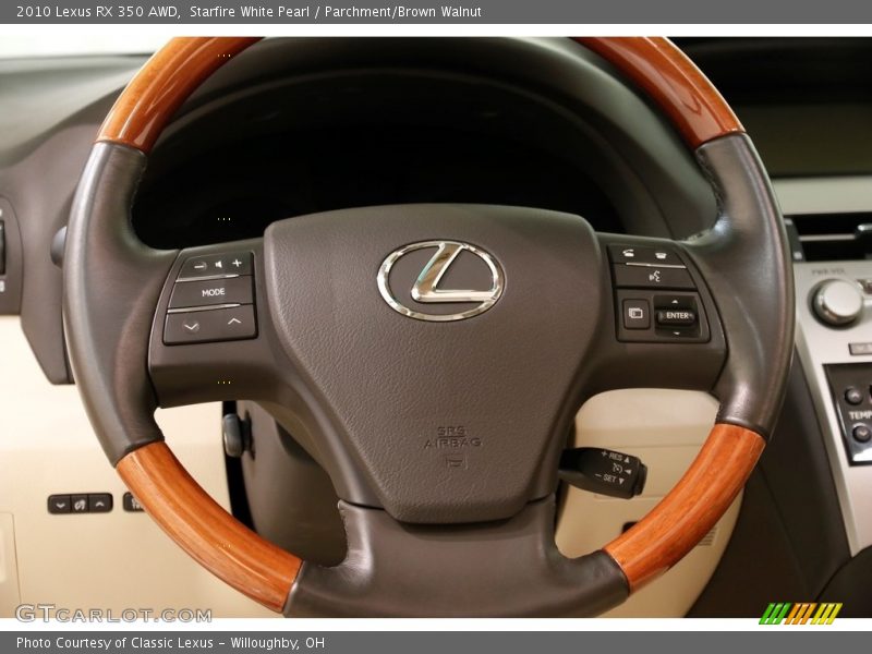 Starfire White Pearl / Parchment/Brown Walnut 2010 Lexus RX 350 AWD