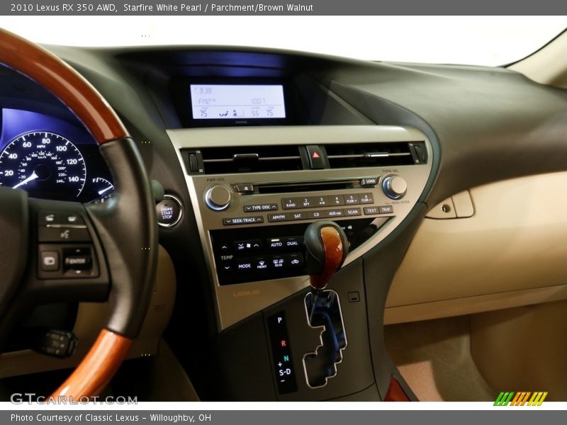 Starfire White Pearl / Parchment/Brown Walnut 2010 Lexus RX 350 AWD