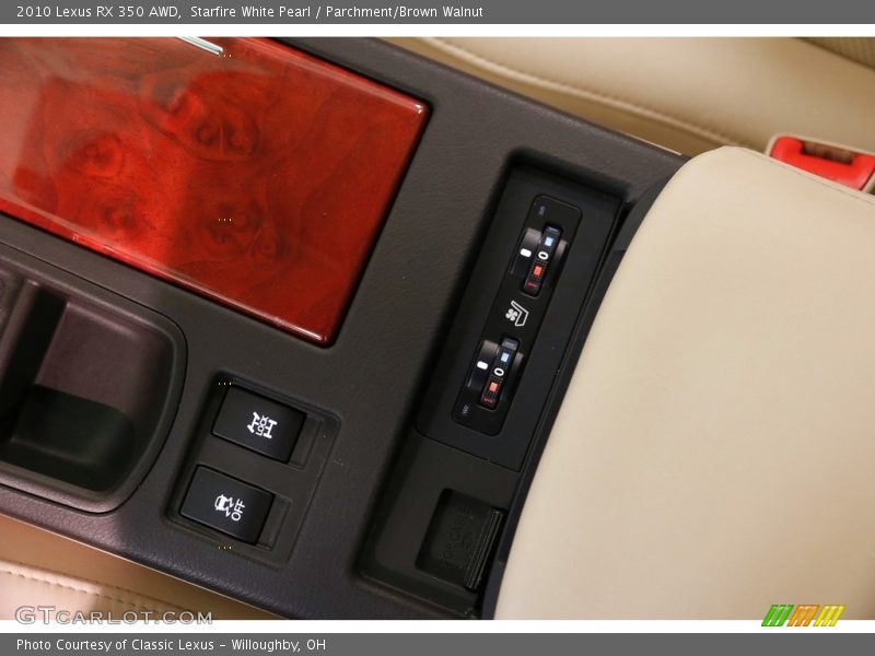 Starfire White Pearl / Parchment/Brown Walnut 2010 Lexus RX 350 AWD