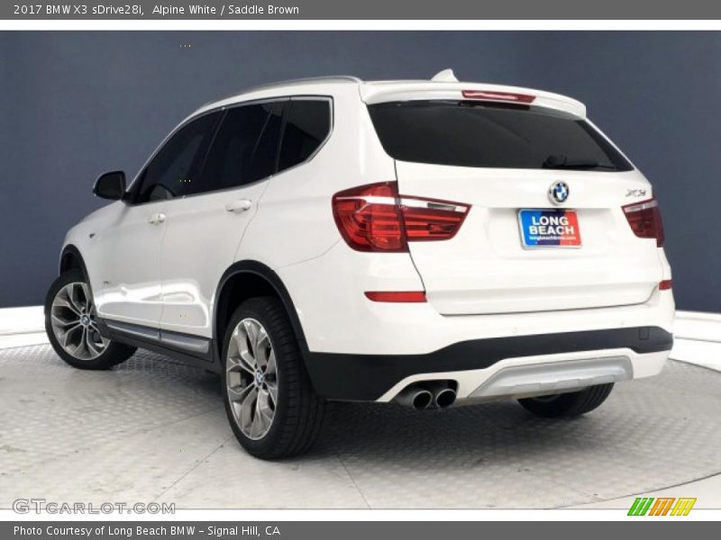 Alpine White / Saddle Brown 2017 BMW X3 sDrive28i