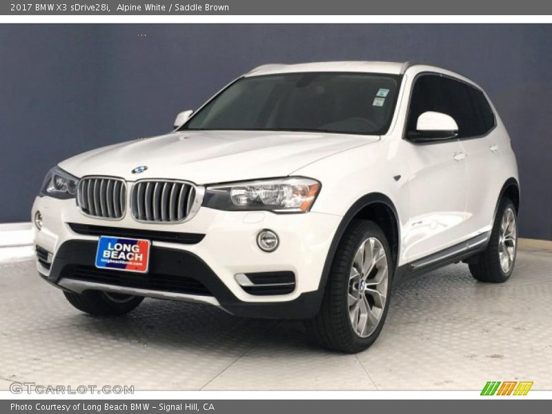 Alpine White / Saddle Brown 2017 BMW X3 sDrive28i