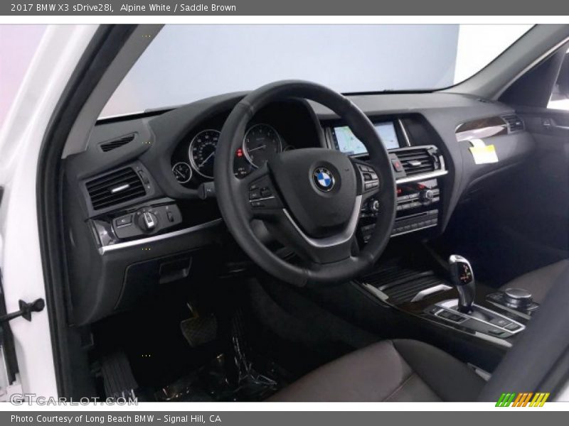 Alpine White / Saddle Brown 2017 BMW X3 sDrive28i