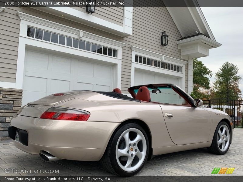 Mirage Metallic / Boxster Red 2000 Porsche 911 Carrera Cabriolet