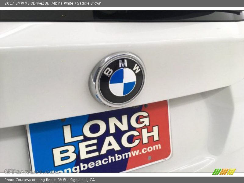 Alpine White / Saddle Brown 2017 BMW X3 sDrive28i