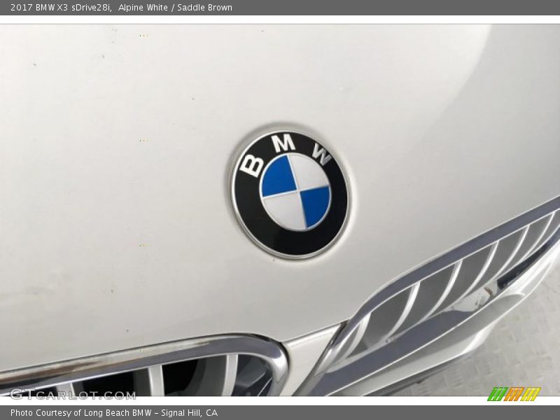 Alpine White / Saddle Brown 2017 BMW X3 sDrive28i