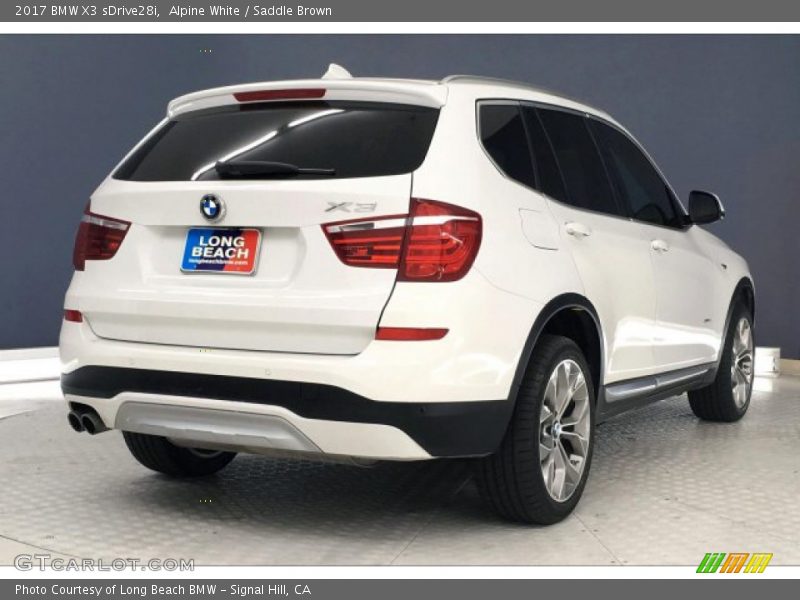 Alpine White / Saddle Brown 2017 BMW X3 sDrive28i