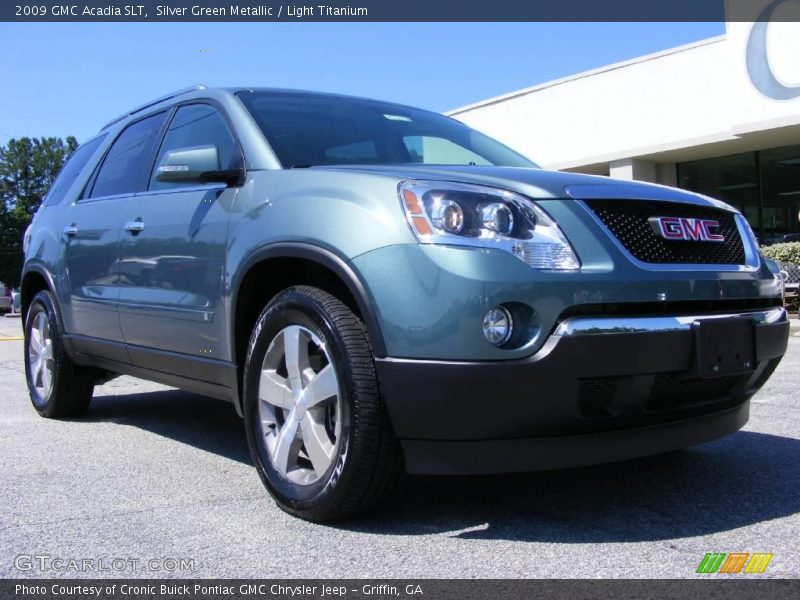 Silver Green Metallic / Light Titanium 2009 GMC Acadia SLT